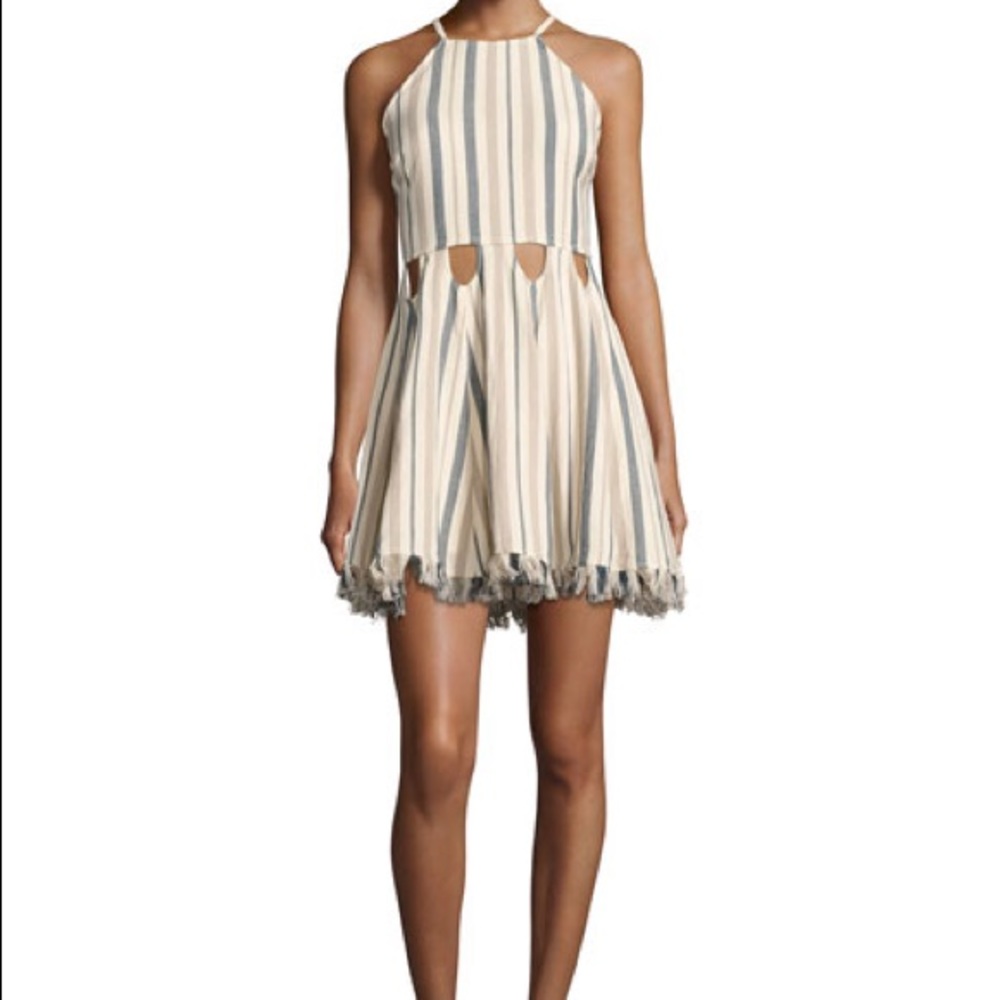 Striped A-line dress